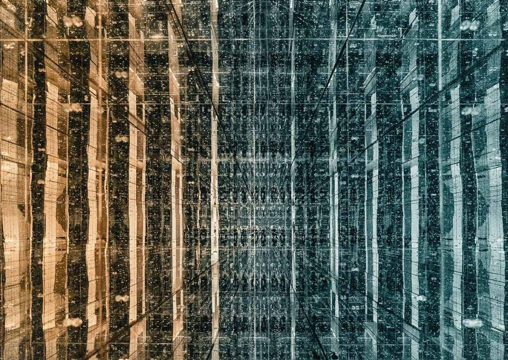 abstract photography glass and mirror walk