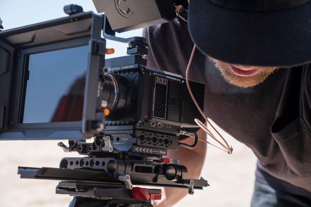 cinematographer with Red KOMODO 6K Camera