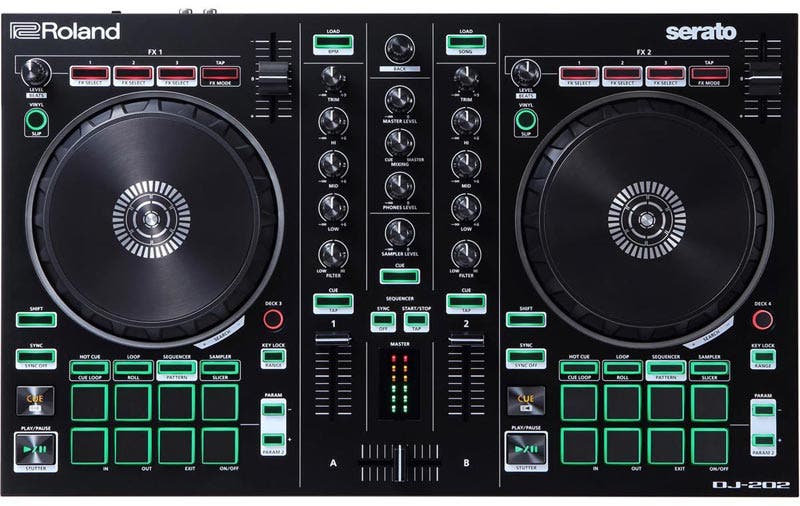 Roland DJ-202 2-Channel 4-Deck Serato DJ Controller
