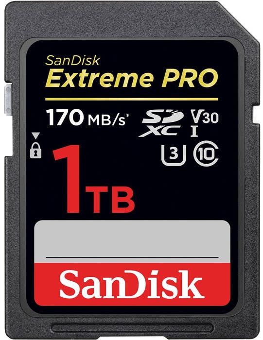 SanDisk Extreme PRO 1TB UHS-I U3 SDXC Memory Card, 170MB/s Read, 30-90MB/s Write