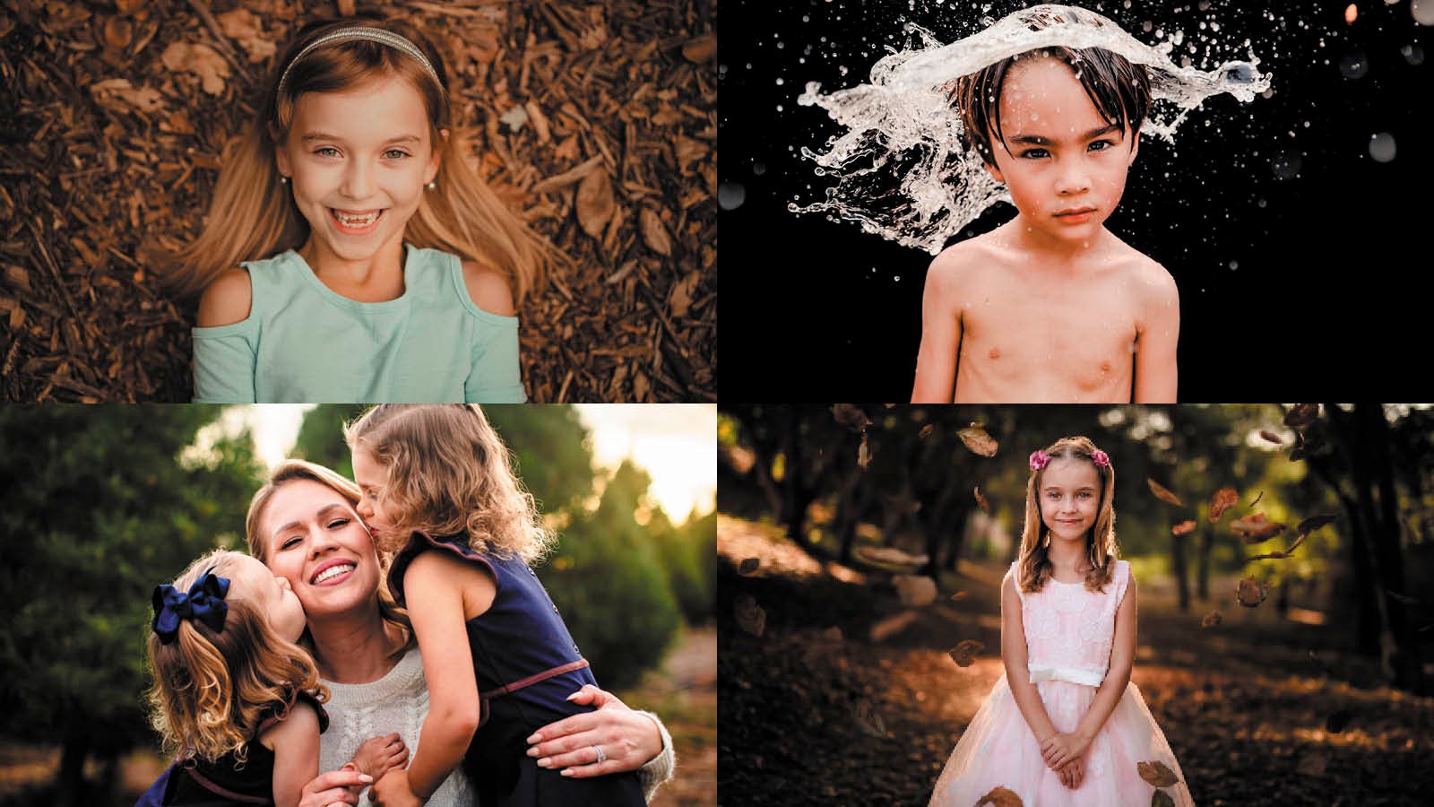 four children's portraits