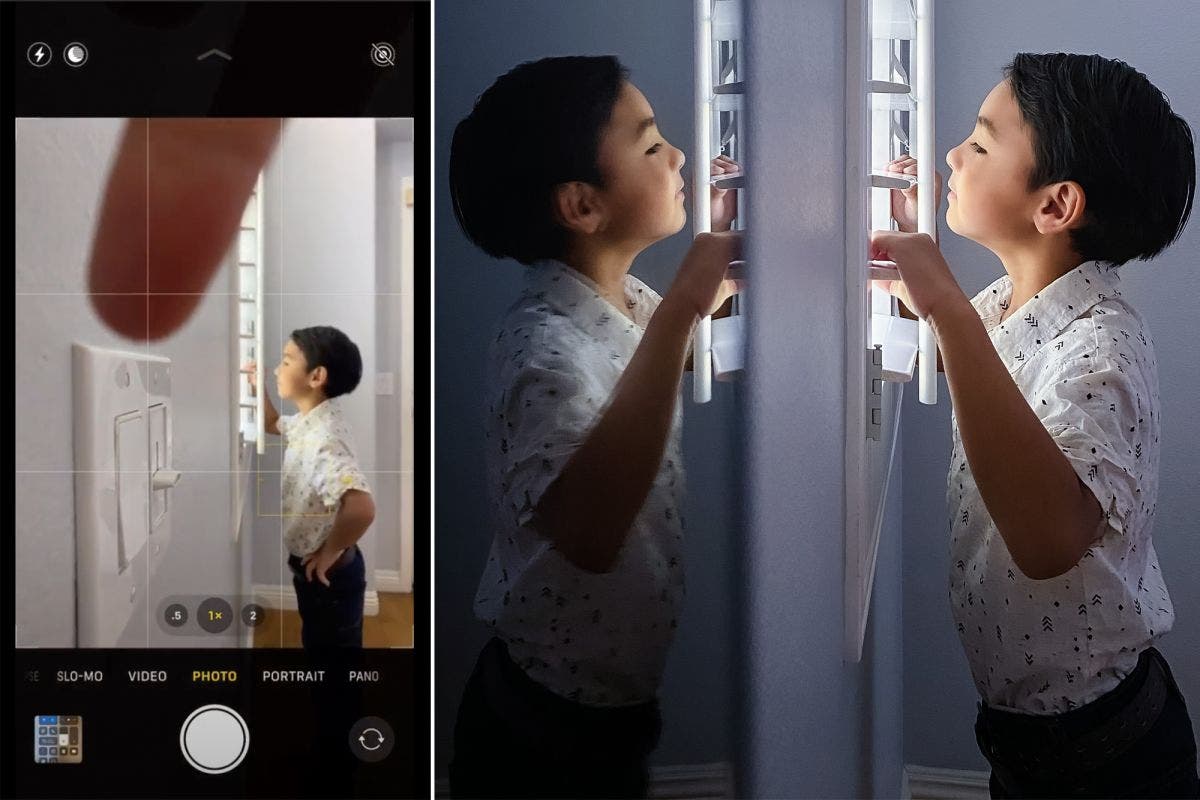 kids photography ideas for creative photos with BTS of kid looking out the window