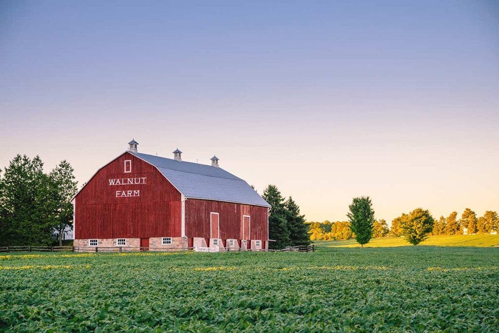 farmhouse on land photography balance