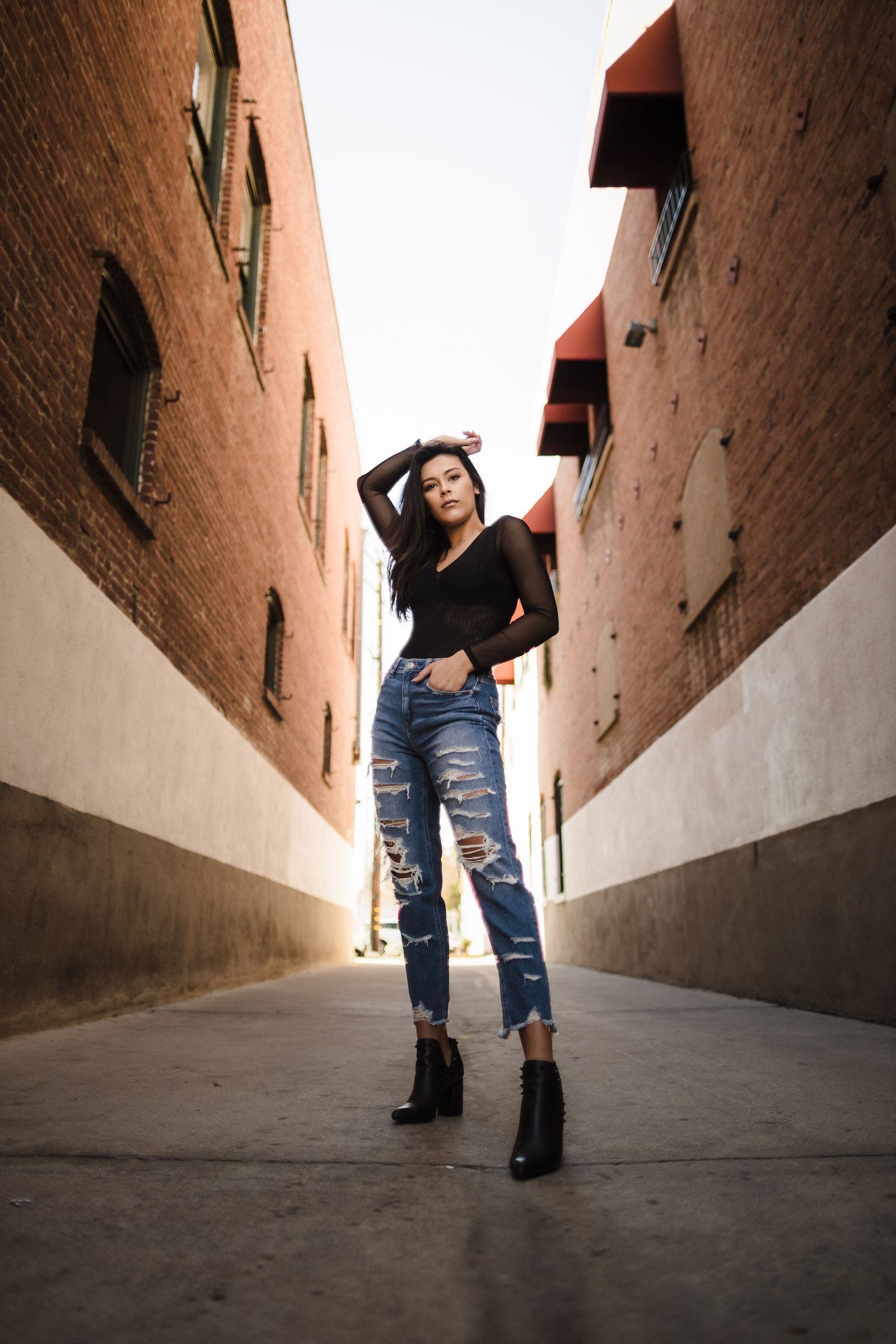 female model poses