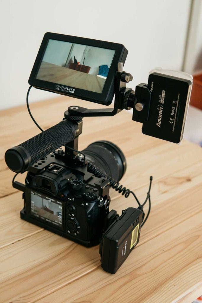 Mirrorless Camera kitted up for video
