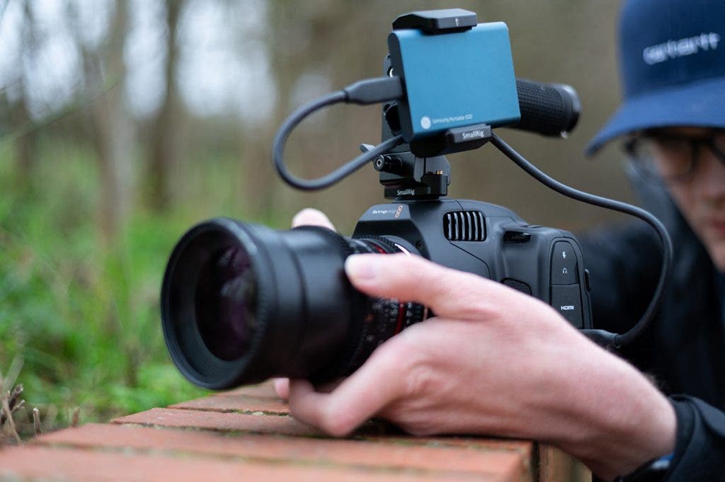 blackmagic cinema camera shooting footage videography