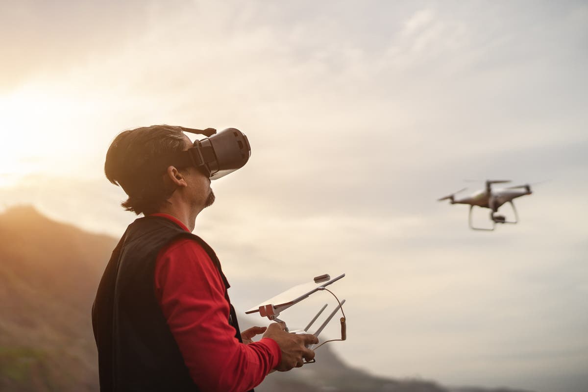 pilot with fpv drone