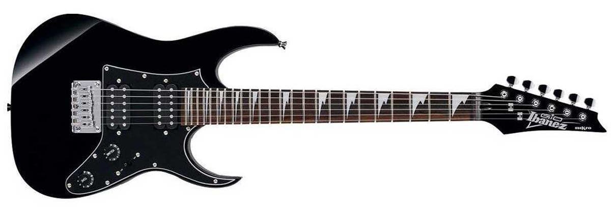 Ibanez miKro Series GRGM21 Electric Guitar, Rosewood Fretboard, Black Night