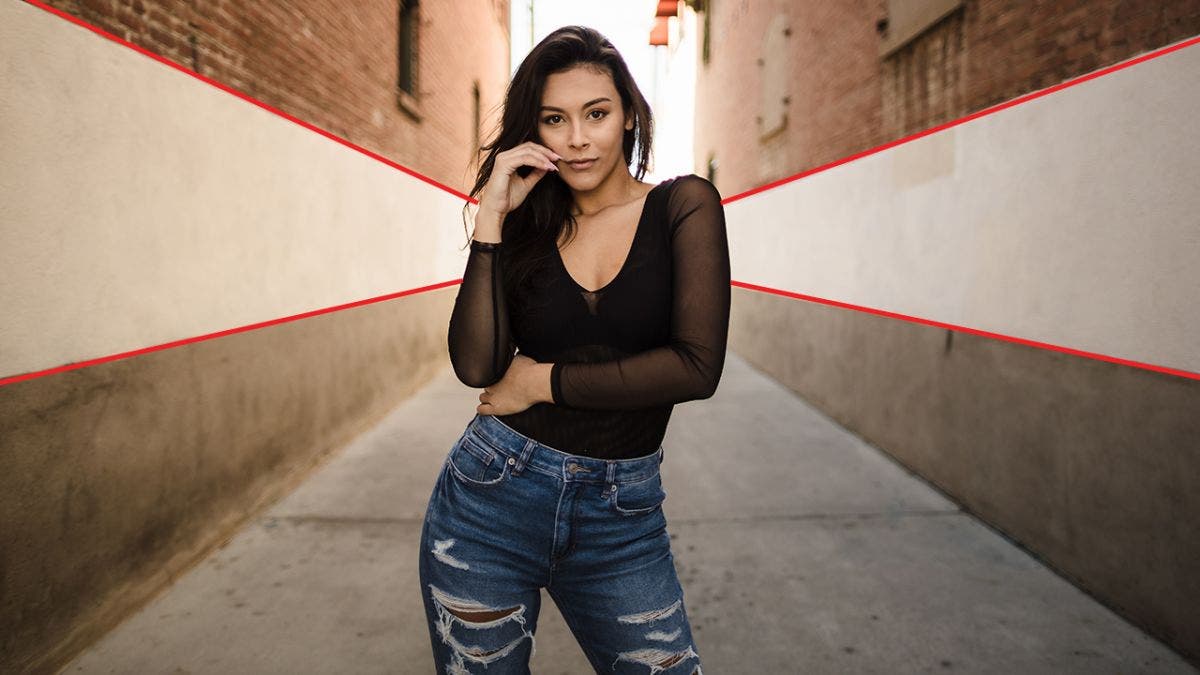 Leading lines photography in alleyway