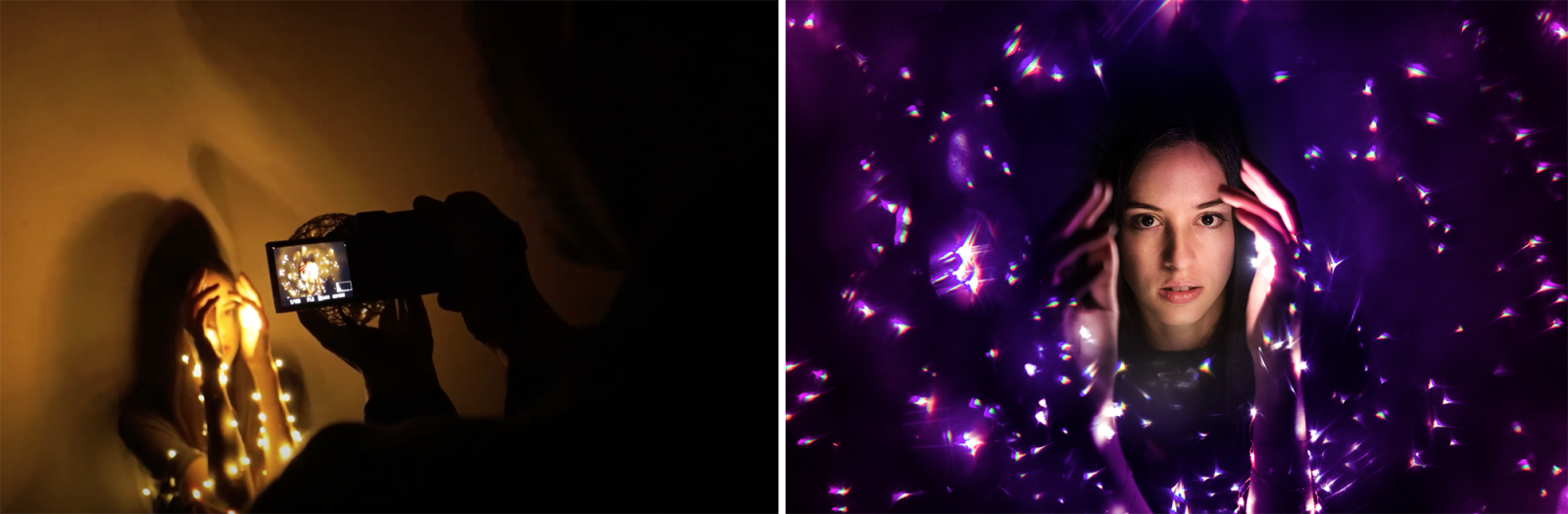 prism photography using LEDs and prism