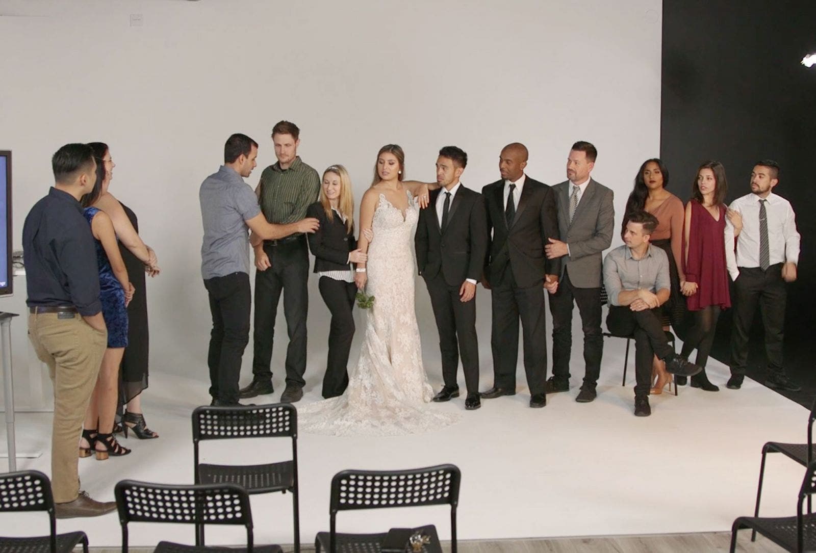 photographer directs group