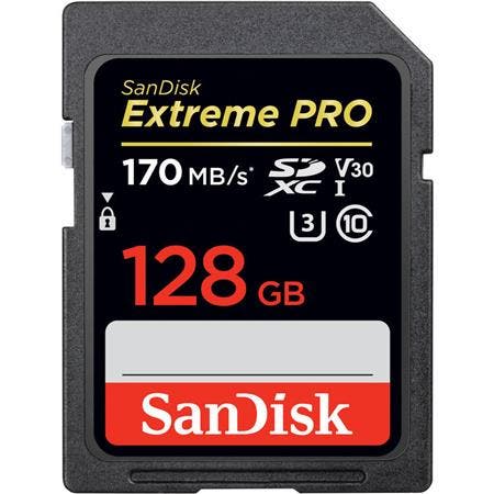 SanDisk 128GB Extreme PRO UHS-I U3 SDXC Memory Card - 42West, Adorama