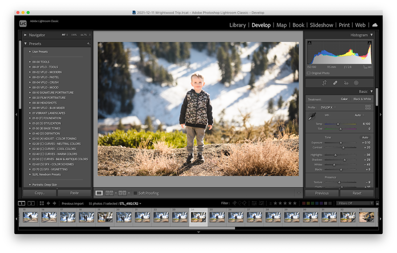 Lightroom vs Photoshop example of Lightroom