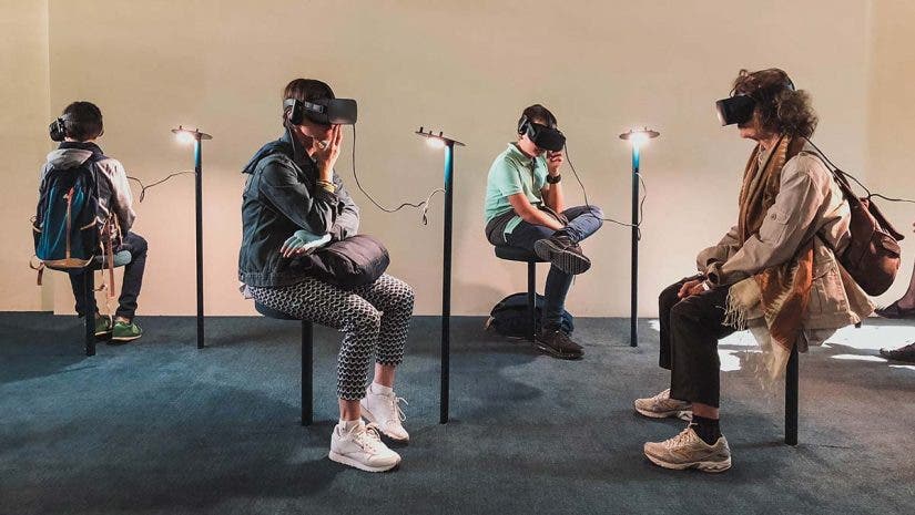 augmented reality vs virtual reality players with headsets