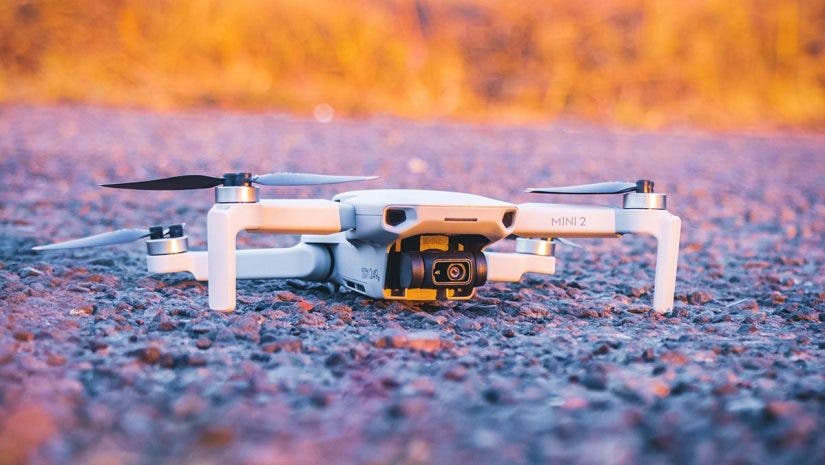 dji mini 2 drone landed