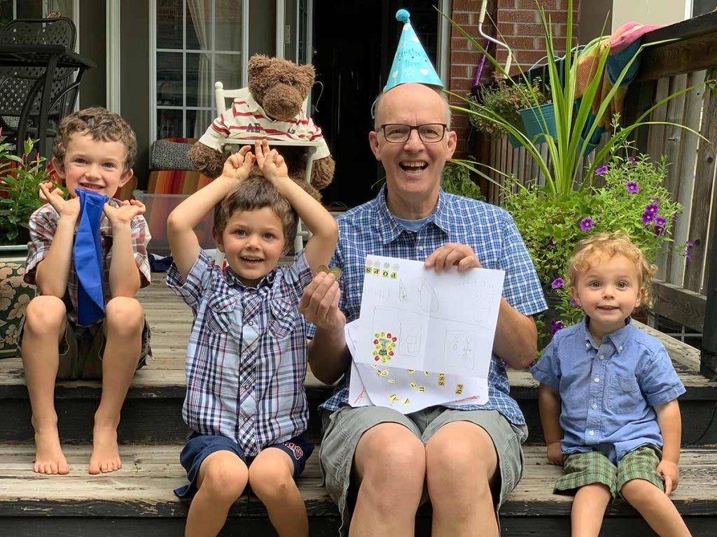 family birthday portrait