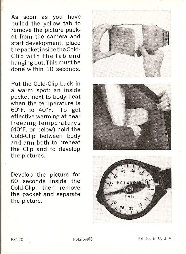 polaroid cold clip instructions