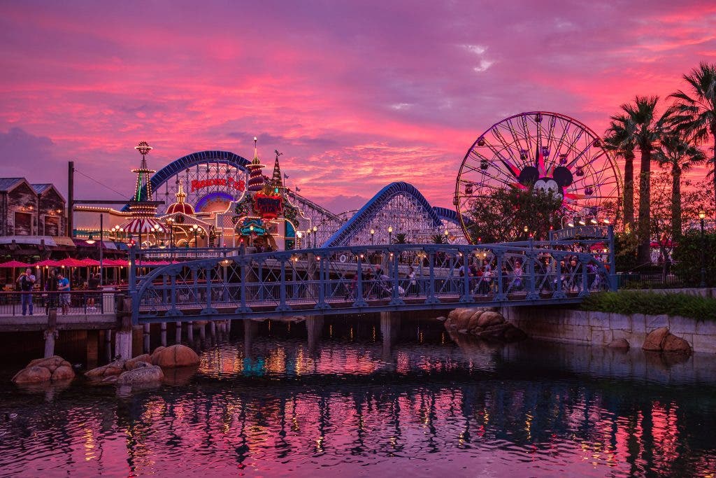 35mm vs 50mm california adventure sunset