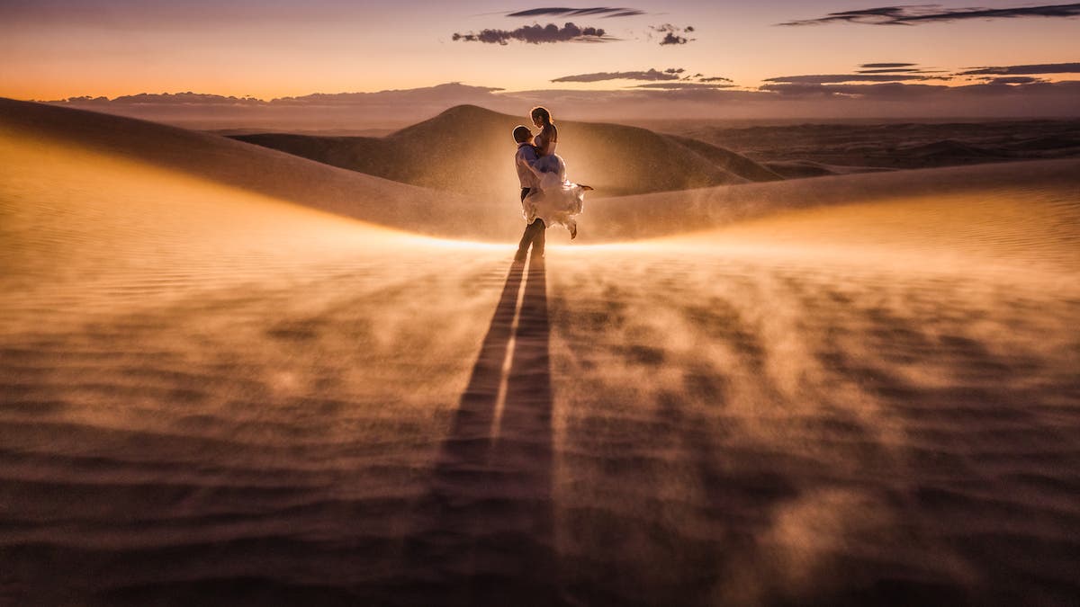 couple in desert