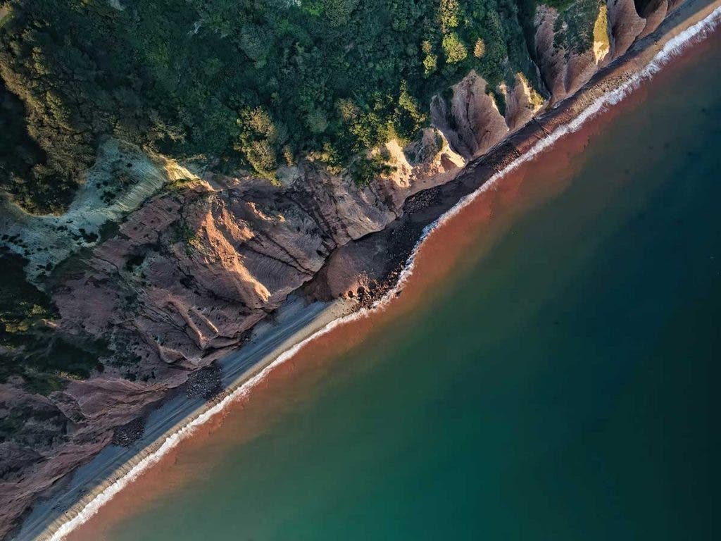 drone footage from jurassic coast