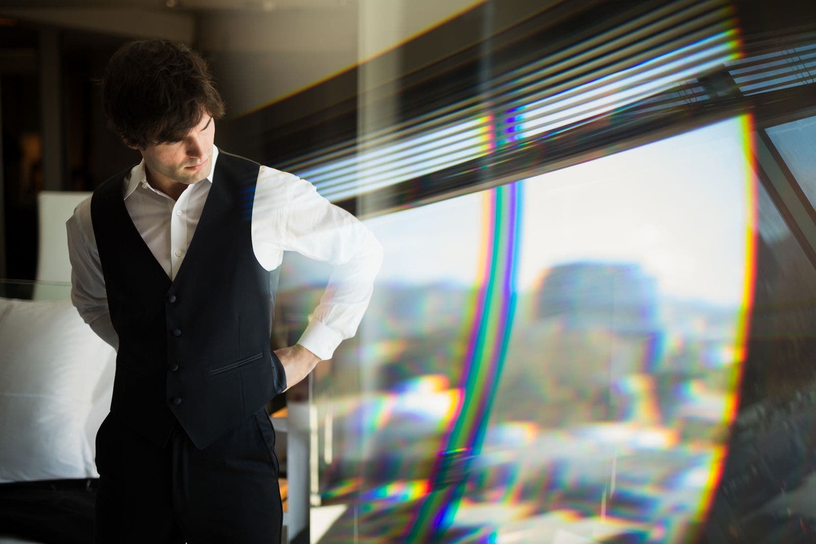 Mirror photography using prism