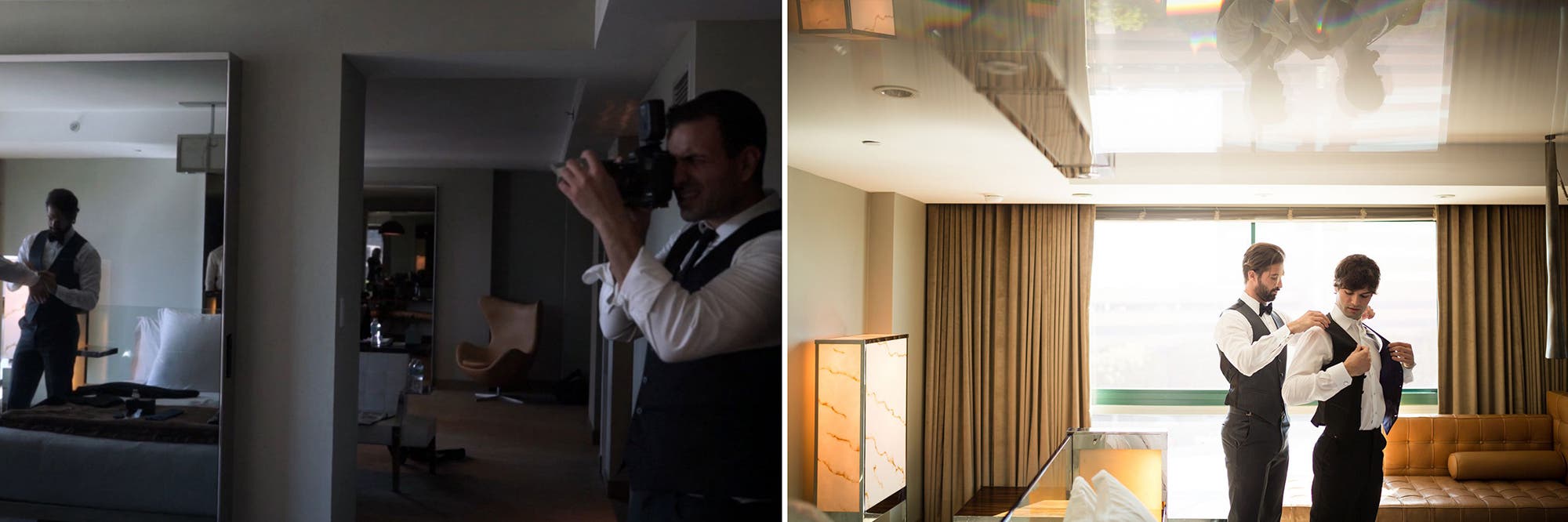 mirror photography groom prep examples