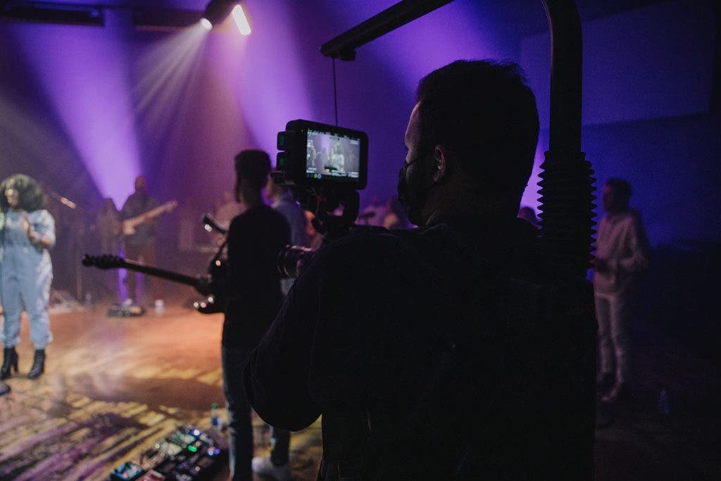 church of the highlands cameraman doing live stream
