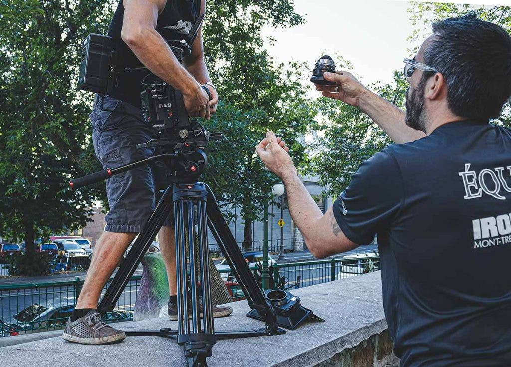 camera operators on film set