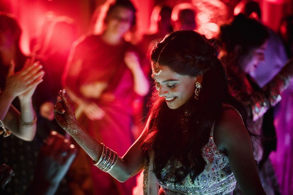 vibrant photography of reception dancing