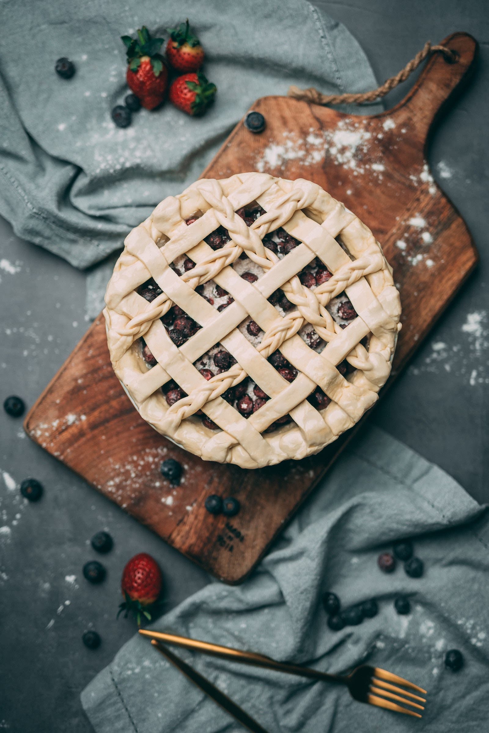 overhead shot of dessert photography