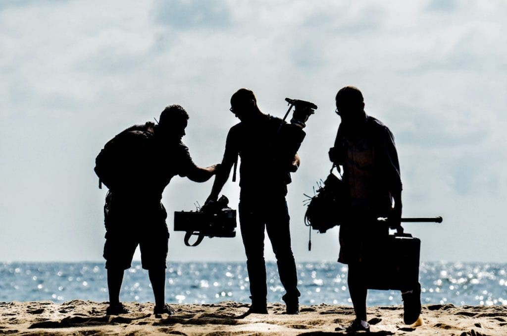 Silhouette of film Makers