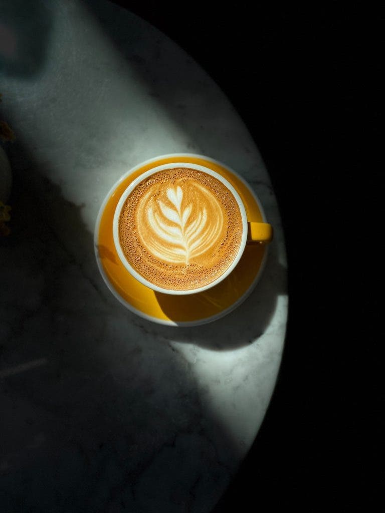 coffee photography with directional light