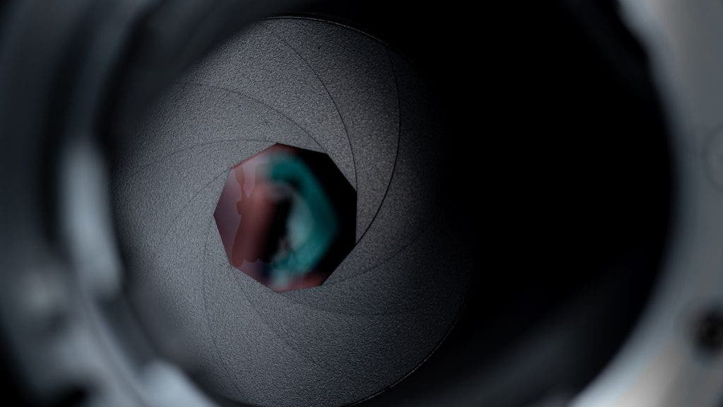 The diaphragm of a camera lens aperture,digital DSLR photography lens