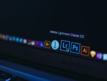 computer screen showing Adobe LIghtroom