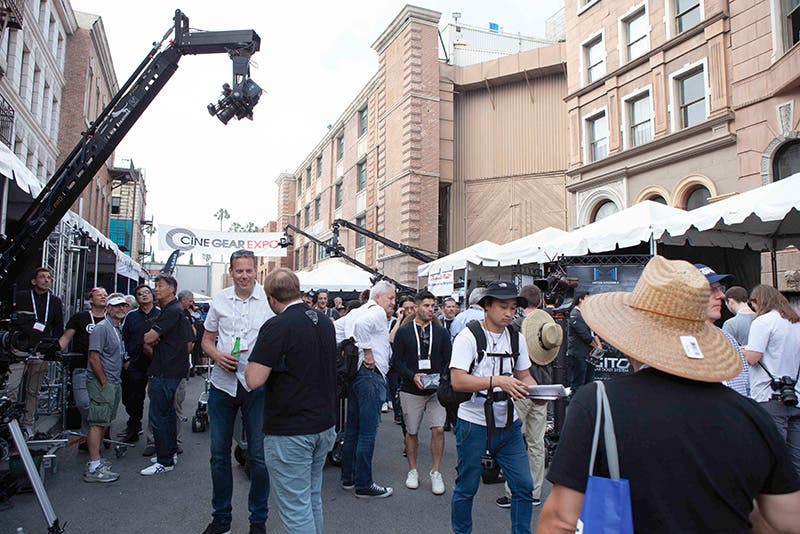 Cine Gear Expo invitees and visitors on the street