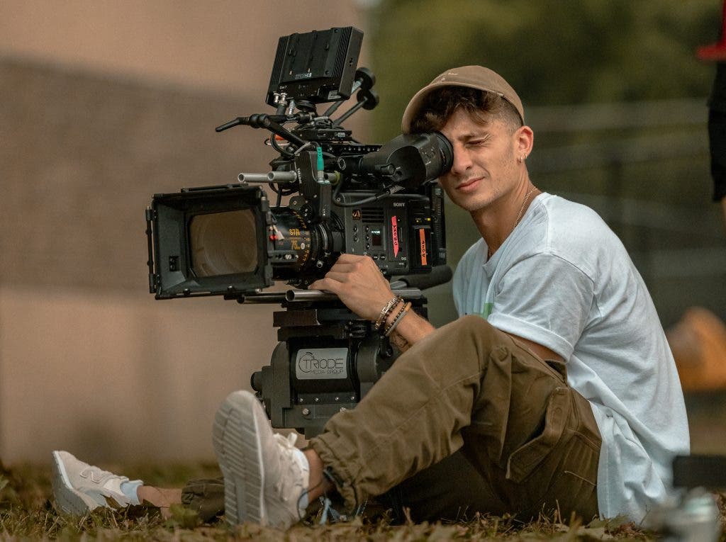 A Sony Venice camera being used on set