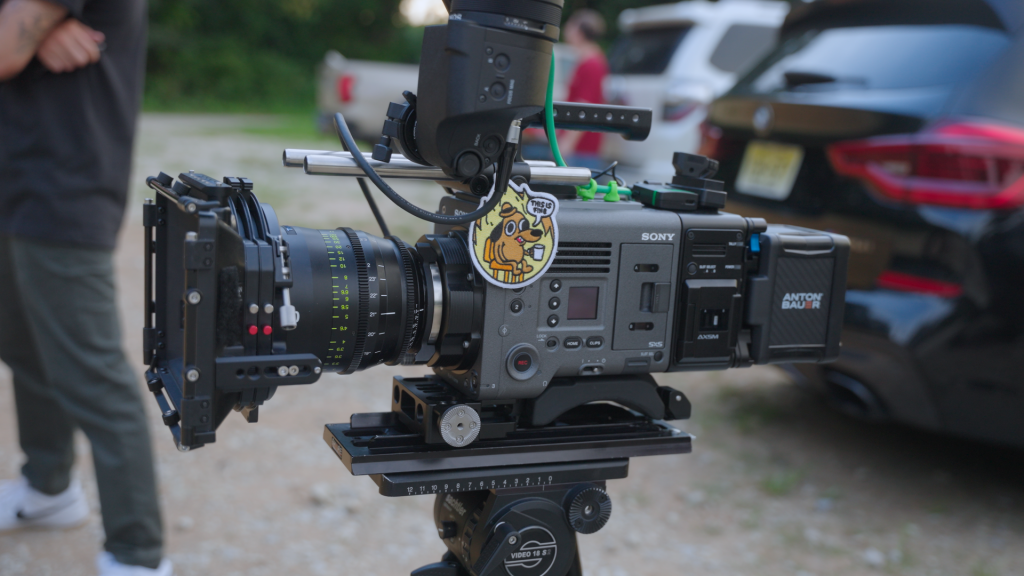 "This is fine" sticker on Sony Venice camera