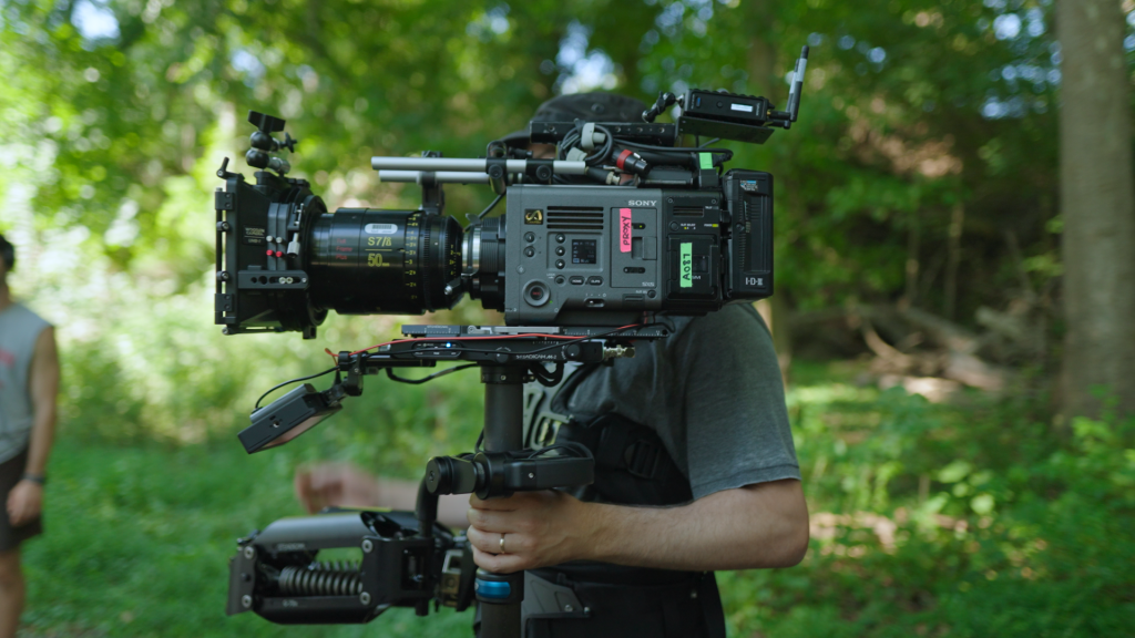 Gian Carlo Stigliano holding a Sony Venice