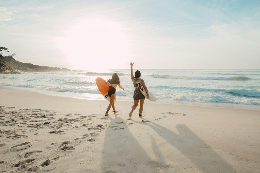 Girls on a summer trip