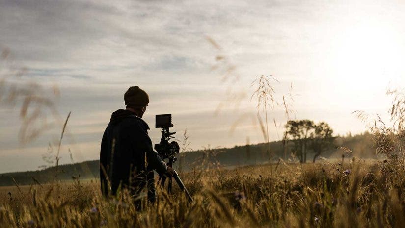 A film school student on set