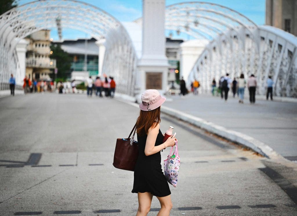 Girl on a summer trip bringing water bottle and travel bag