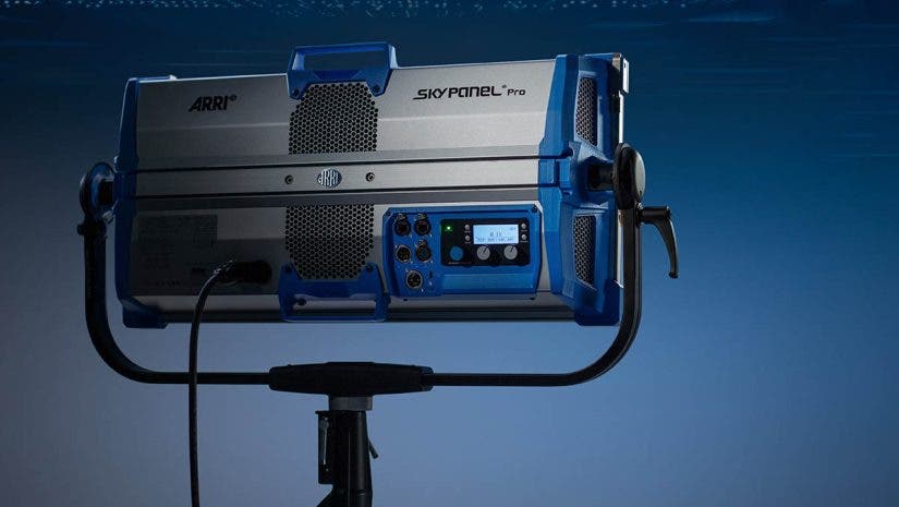 ARRI SkyPanel S60 Pro lighting.a wall blue