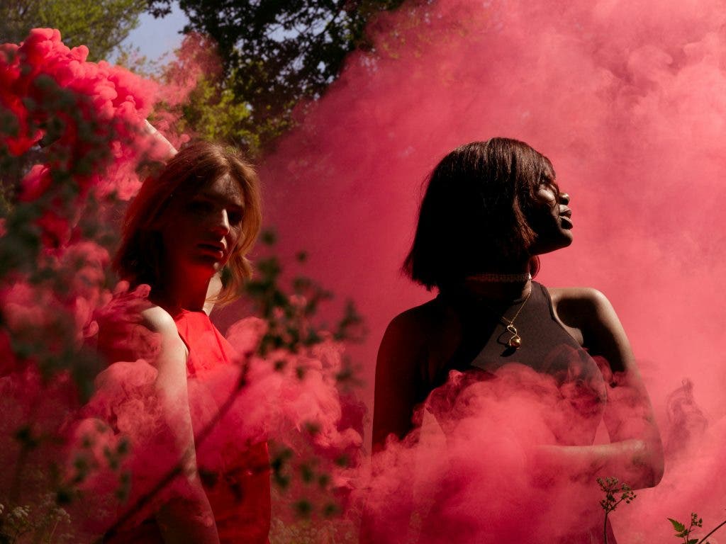 red smokey editorial photography