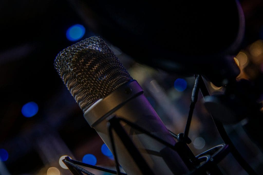 a photo of a microphone