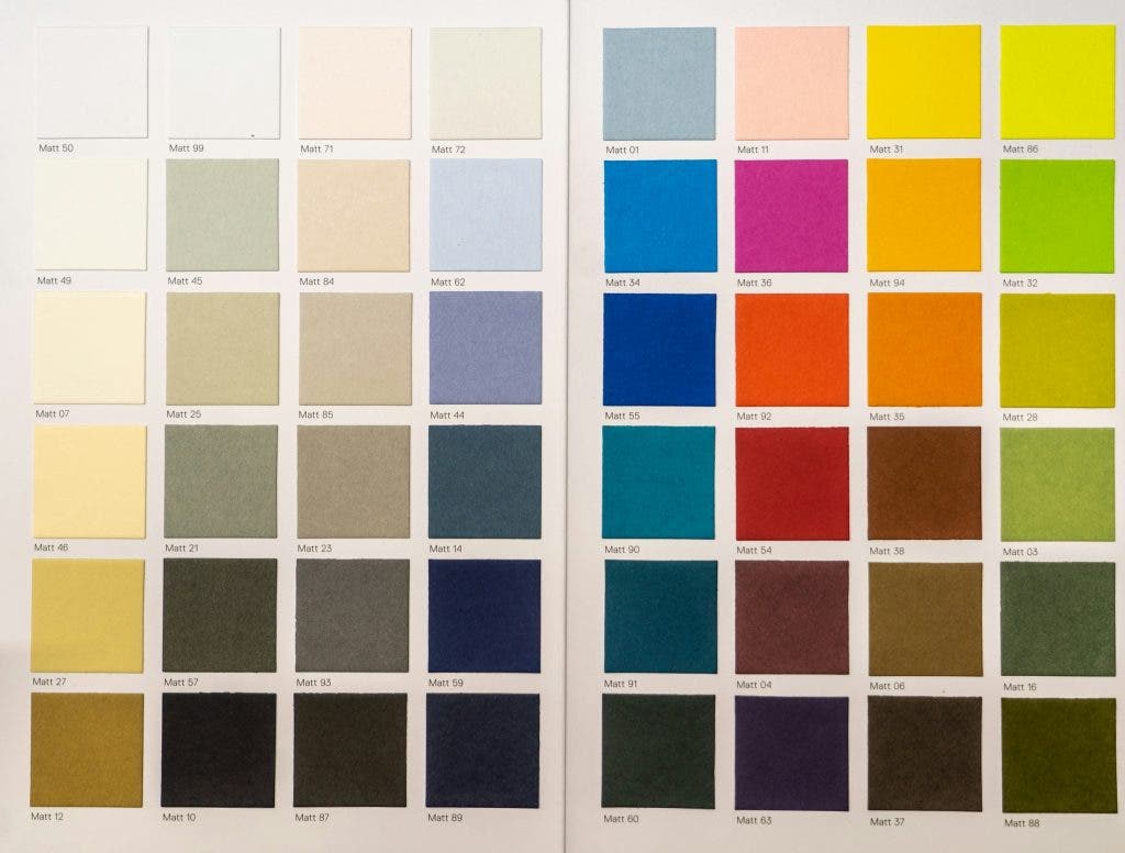 pantone color palette