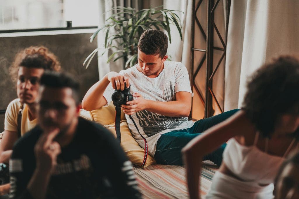 a photographer in a photography class
