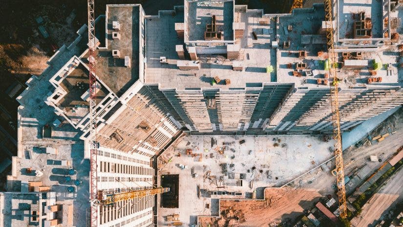 example photo of drones in construction