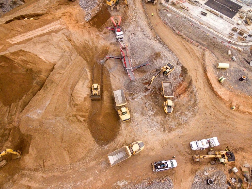 drone photography in construction