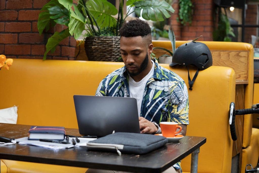 Digital nomad at work
