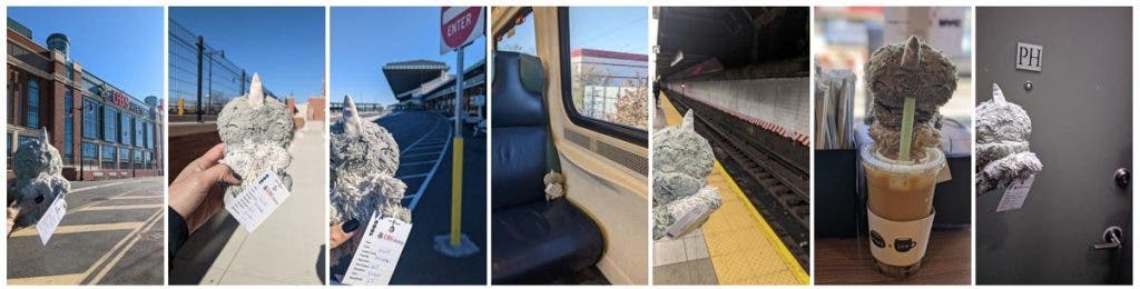 Documenting a lost stuffie’s journey home from the lost + found at UBS Stadium.
